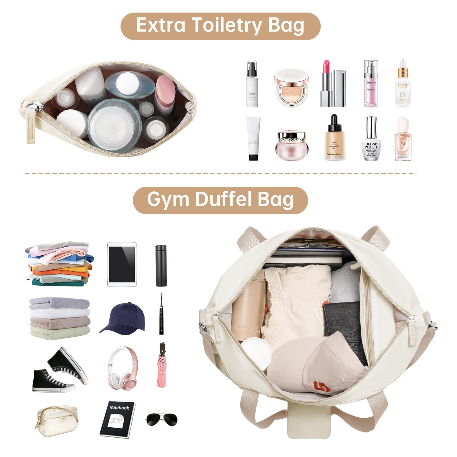 Foto 3 pulgar | Bolsa De Gimnasio Etronik Para Mujer, Bolsa De Viaje Con Puerto Usb, Color Caqui - Venta Internacional.