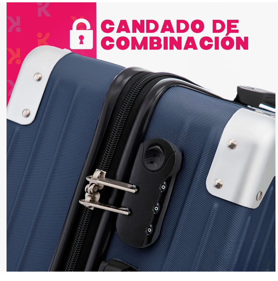 Foto 3 pulgar | Maleta De Cabina 10kg Rigida Con Portavaso Equipaje De Mano