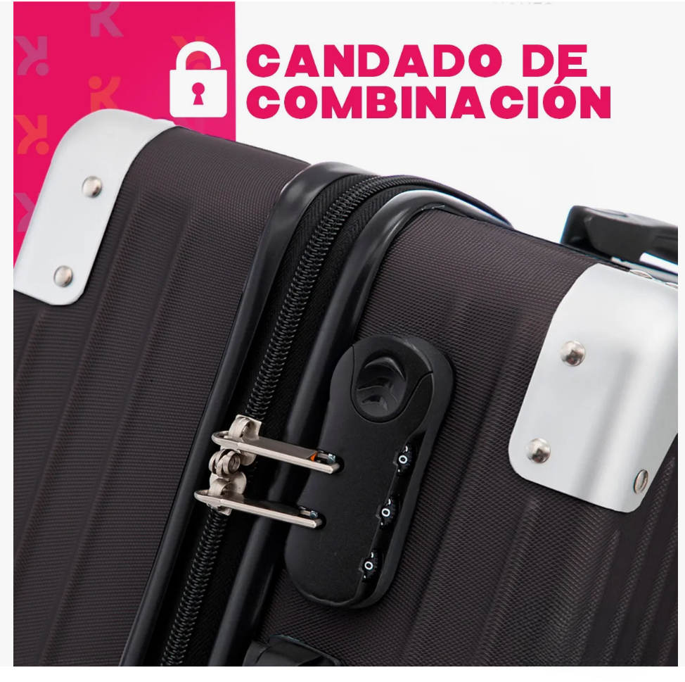 Foto 5 pulgar | Maleta De Cabina 10kg Rigida Con Portavaso Equipaje De Mano