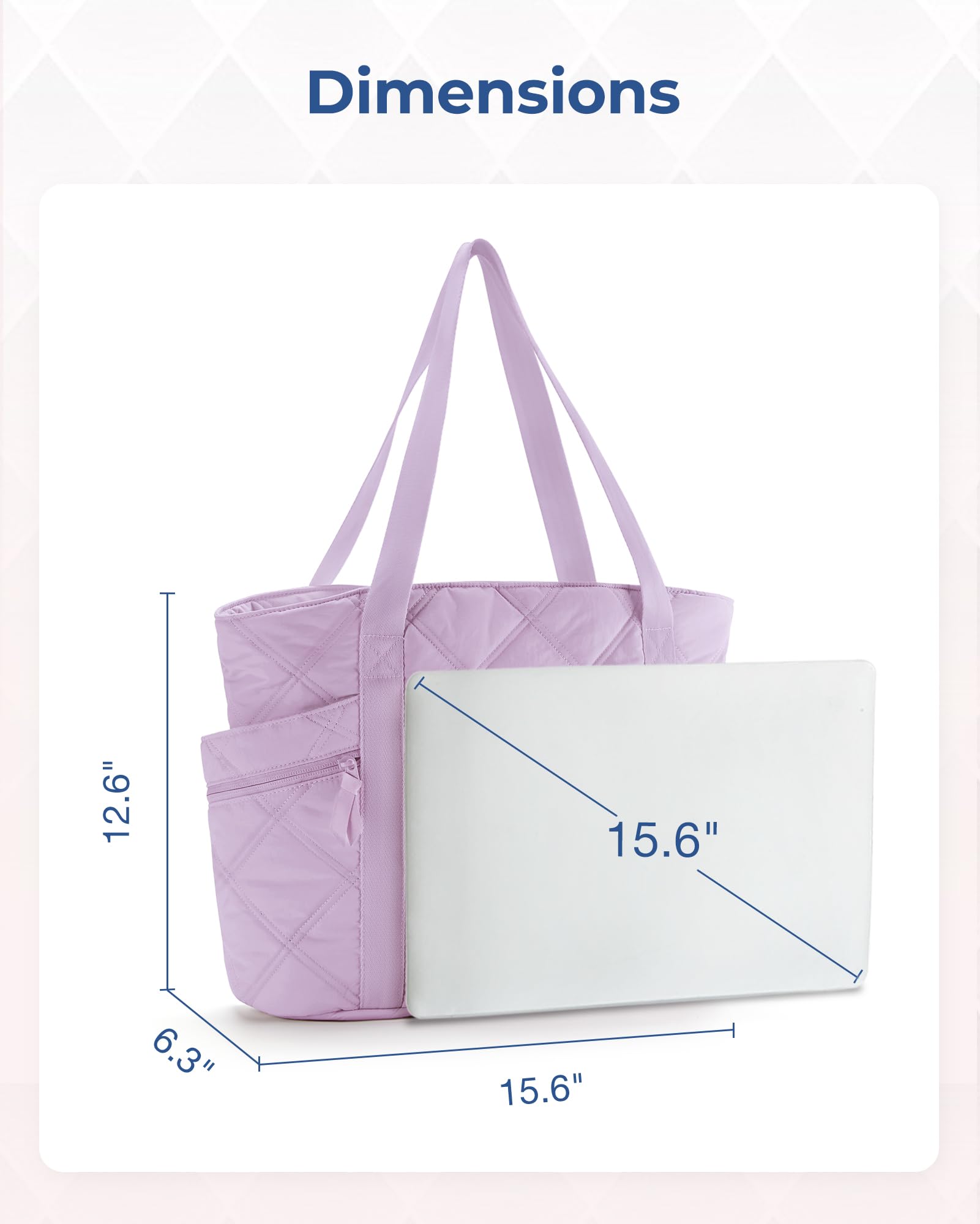 Foto 5 pulgar | Bolsa Bagsmart Para Mujer De Gran Capacidad, Color Morado - Venta Internacional.