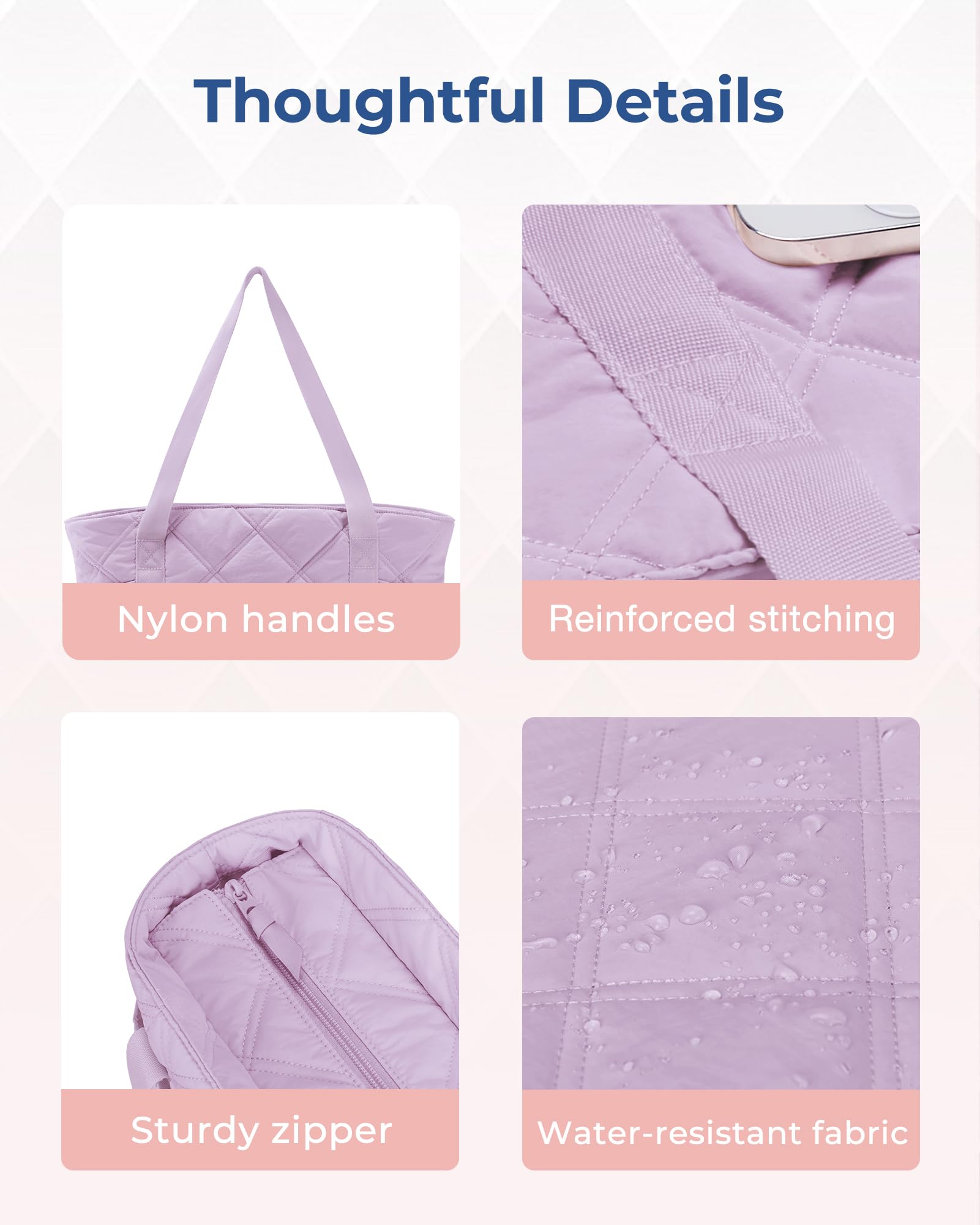 Foto 8 pulgar | Bolsa Bagsmart Para Mujer De Gran Capacidad, Color Morado - Venta Internacional.