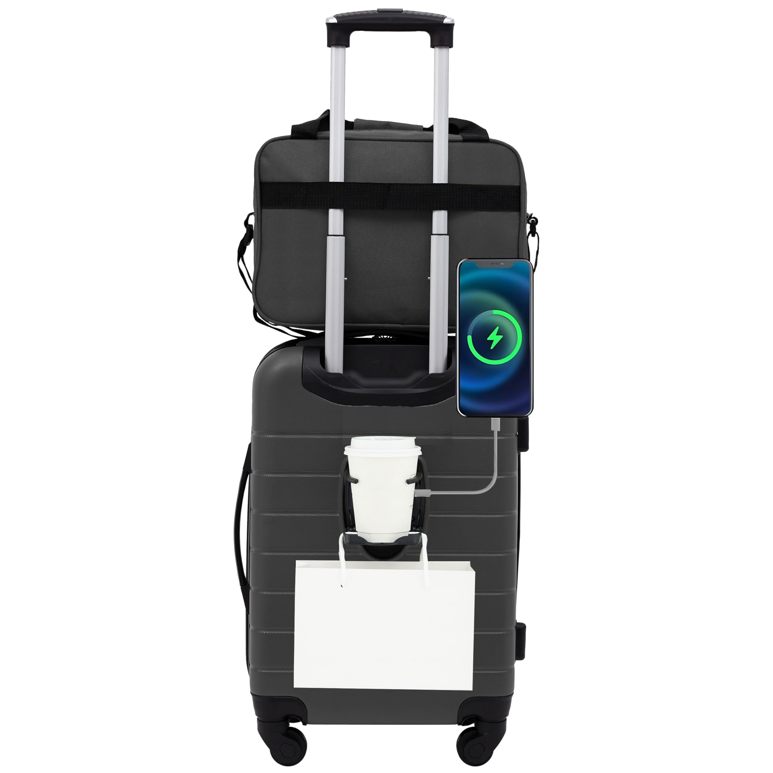 Foto 1 | Juego De 2 Portavasos Inteligentes Luggage Wrangler Con Puerto Usb - Venta Internacional.