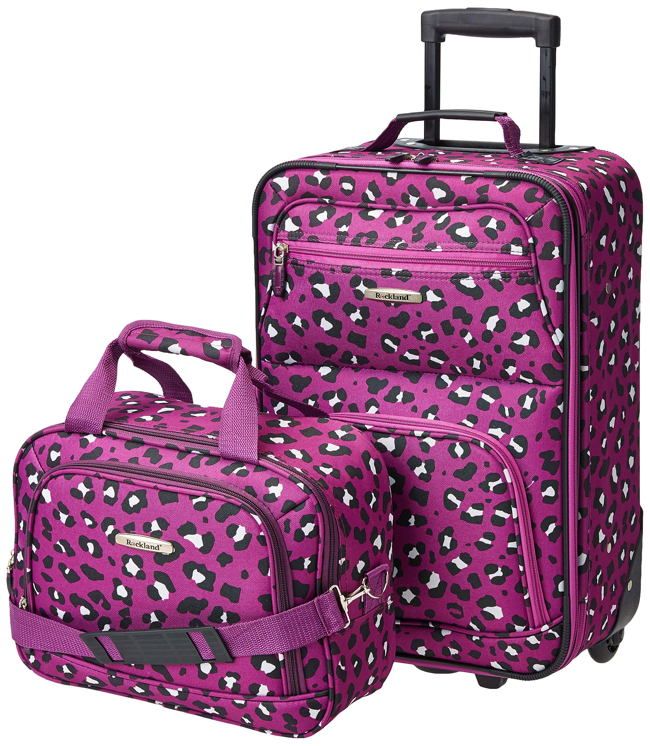 Juego De Equipaje Rockland Fashion Softside Upright De 2 Piezas, Color Morado - Venta Internacional.