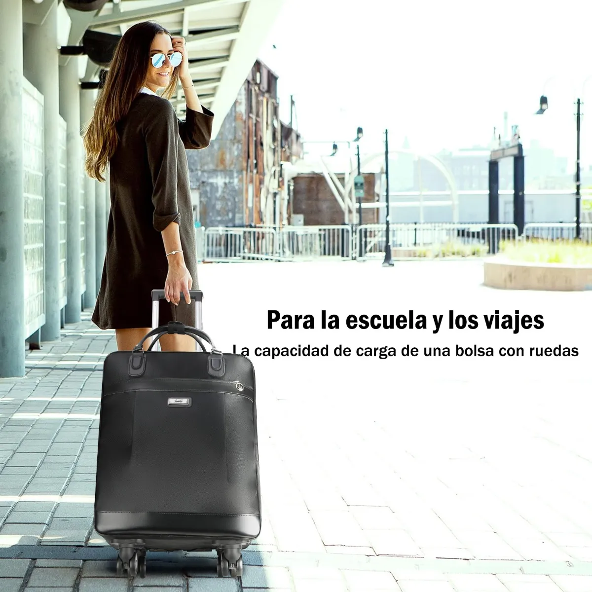 Foto 5 | Maleta De Viaje Equipaje De Mano De Seguridad Cabina Moda Lab.g Negro