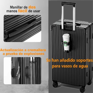 Foto 5 | Maleta Mano De Viaje 20in 10kg Rigida 4 Ruedas360° Lab.g Negro