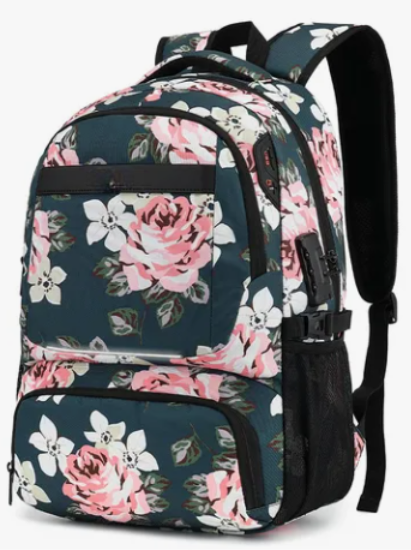 Mochila Xtellar De Almuerzo Antirrobo Impermeable A Portátil 15,6i Color Peonía Diseño De La Tela Oxford 900d