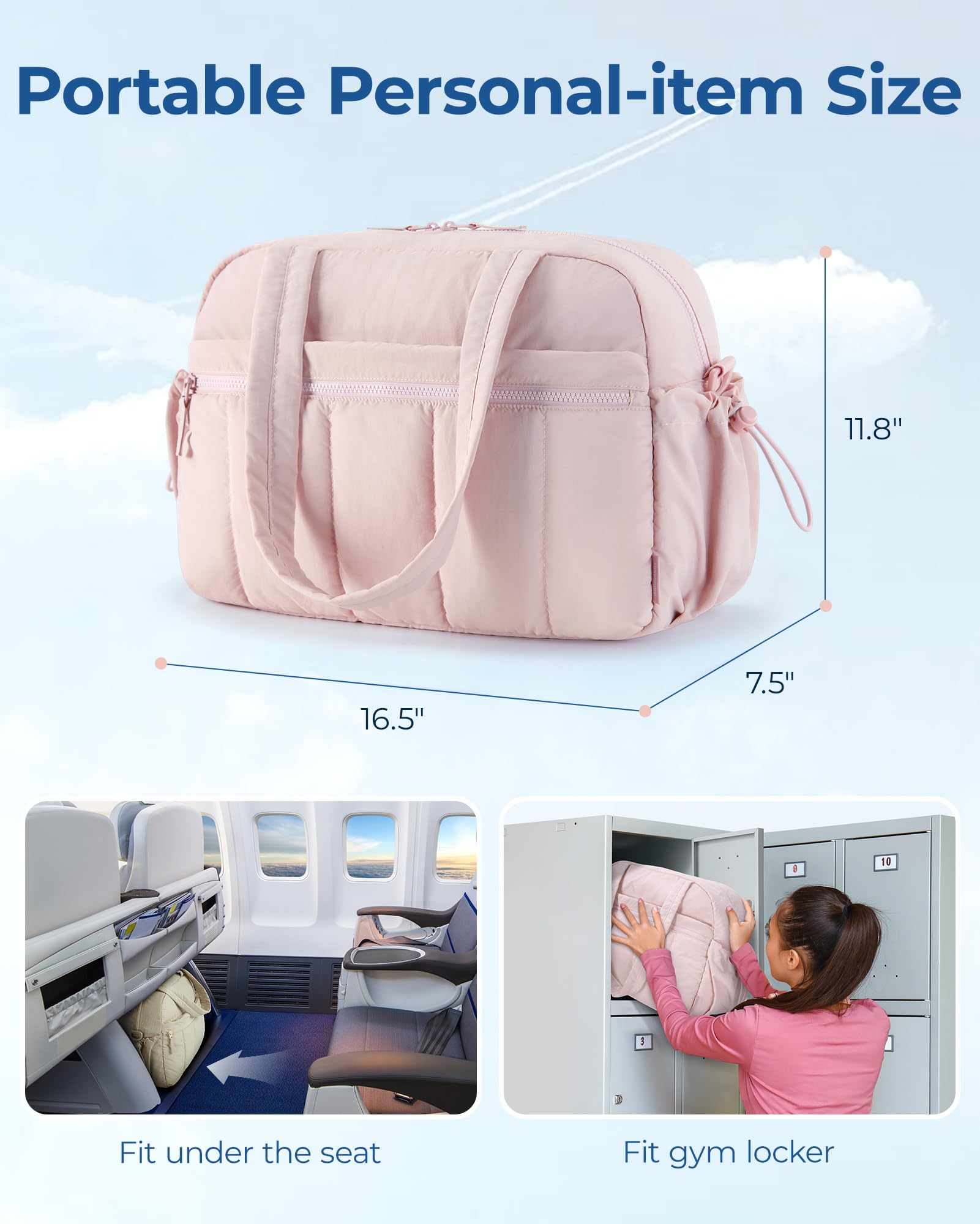 Foto 3 pulgar | Bolsa De Gimnasio Bagsmart Para Mujer, Bolsa De Viaje, Rosa - Venta Internacional.