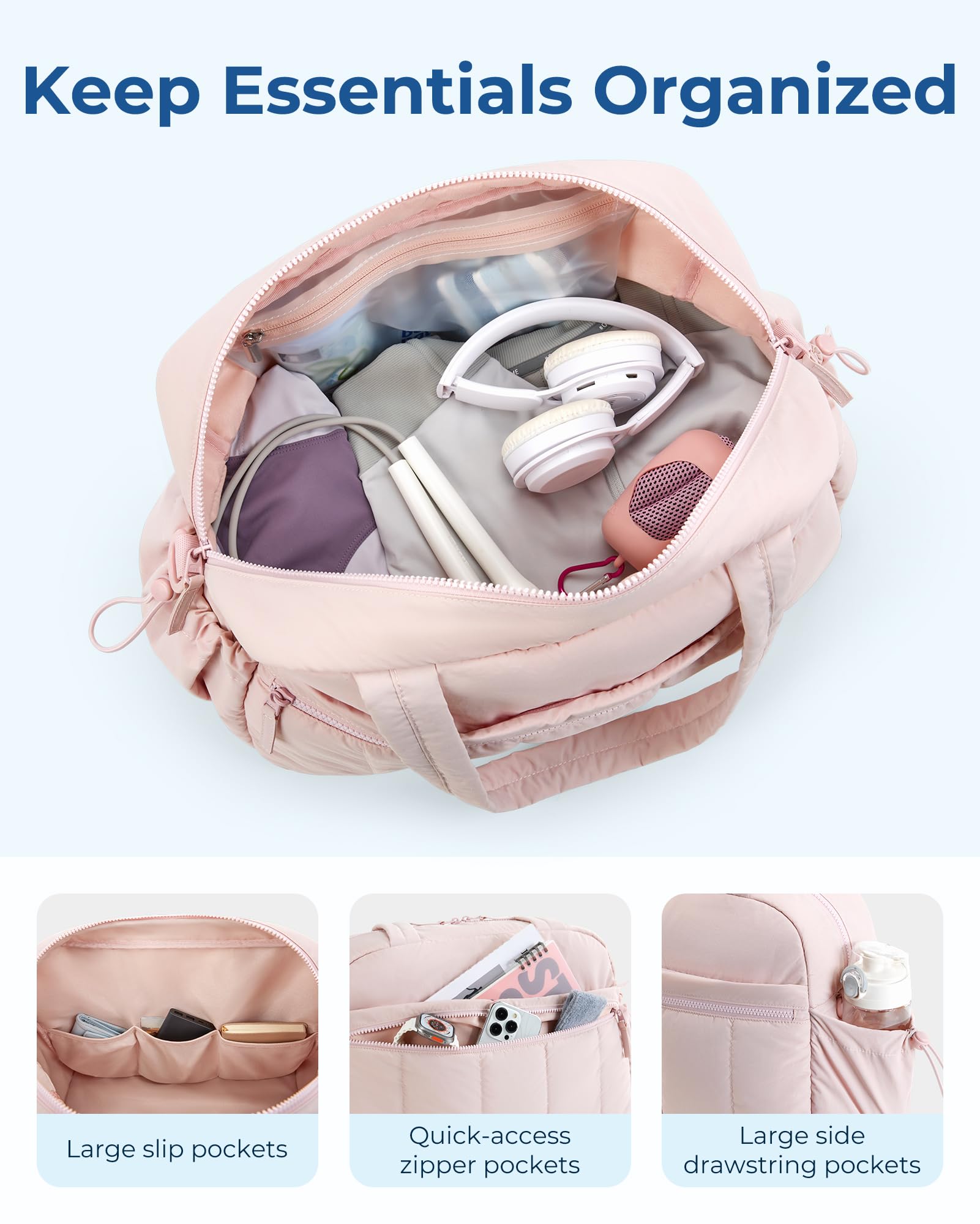 Foto 4 pulgar | Bolsa De Gimnasio Bagsmart Para Mujer, Bolsa De Viaje, Rosa - Venta Internacional.