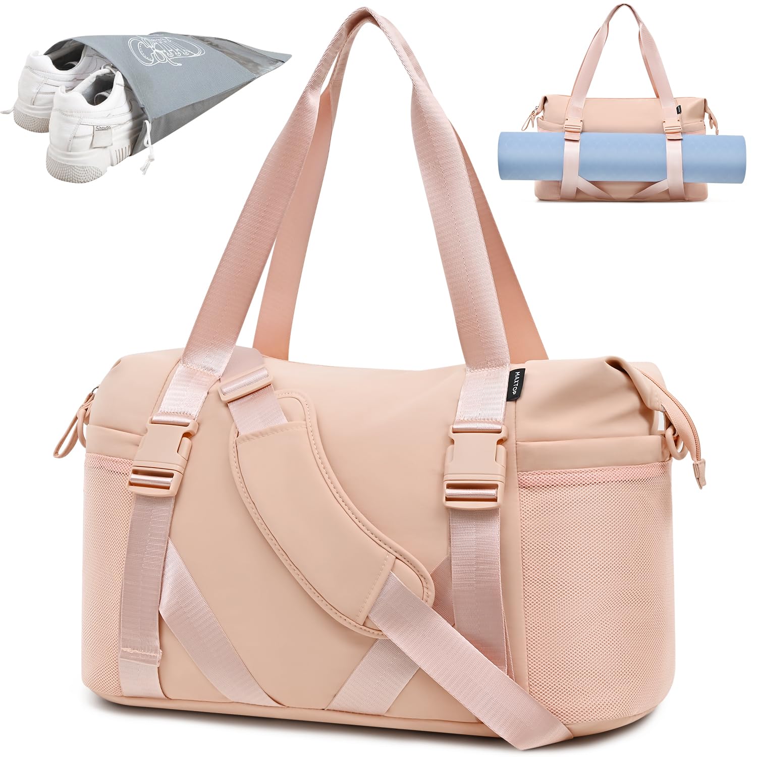 Foto 1 | Bolsa De Gimnasio Maxtop Para Mujer, Bolsa De Viaje Rosa Con Colchoneta De Yoga - Venta Internacional.