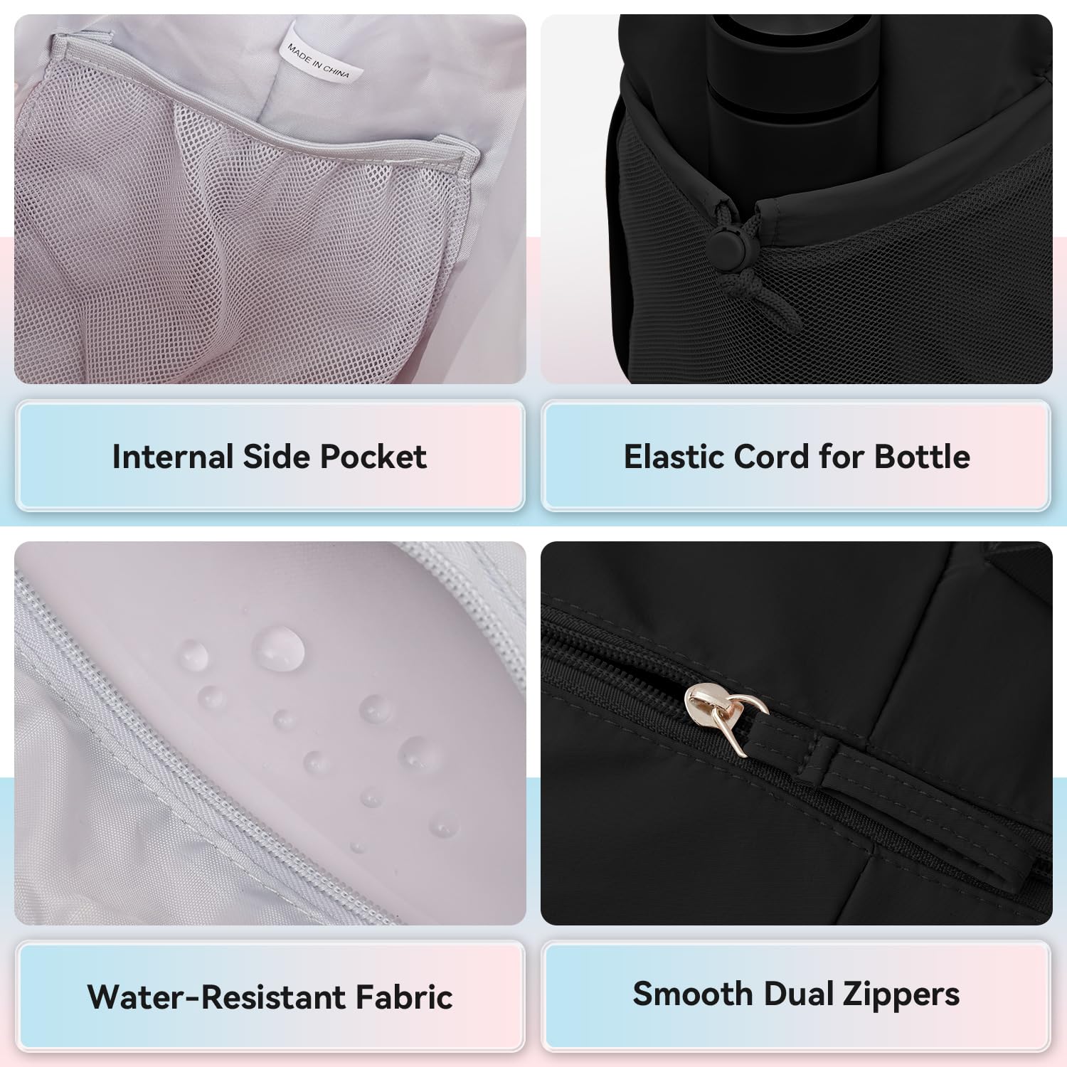 Foto 5 | Bolsa De Gimnasio Maxtop Para Mujer Y Hombre, Negra, Para Yoga, Con Funda Para Zapatos - Venta Internacional.