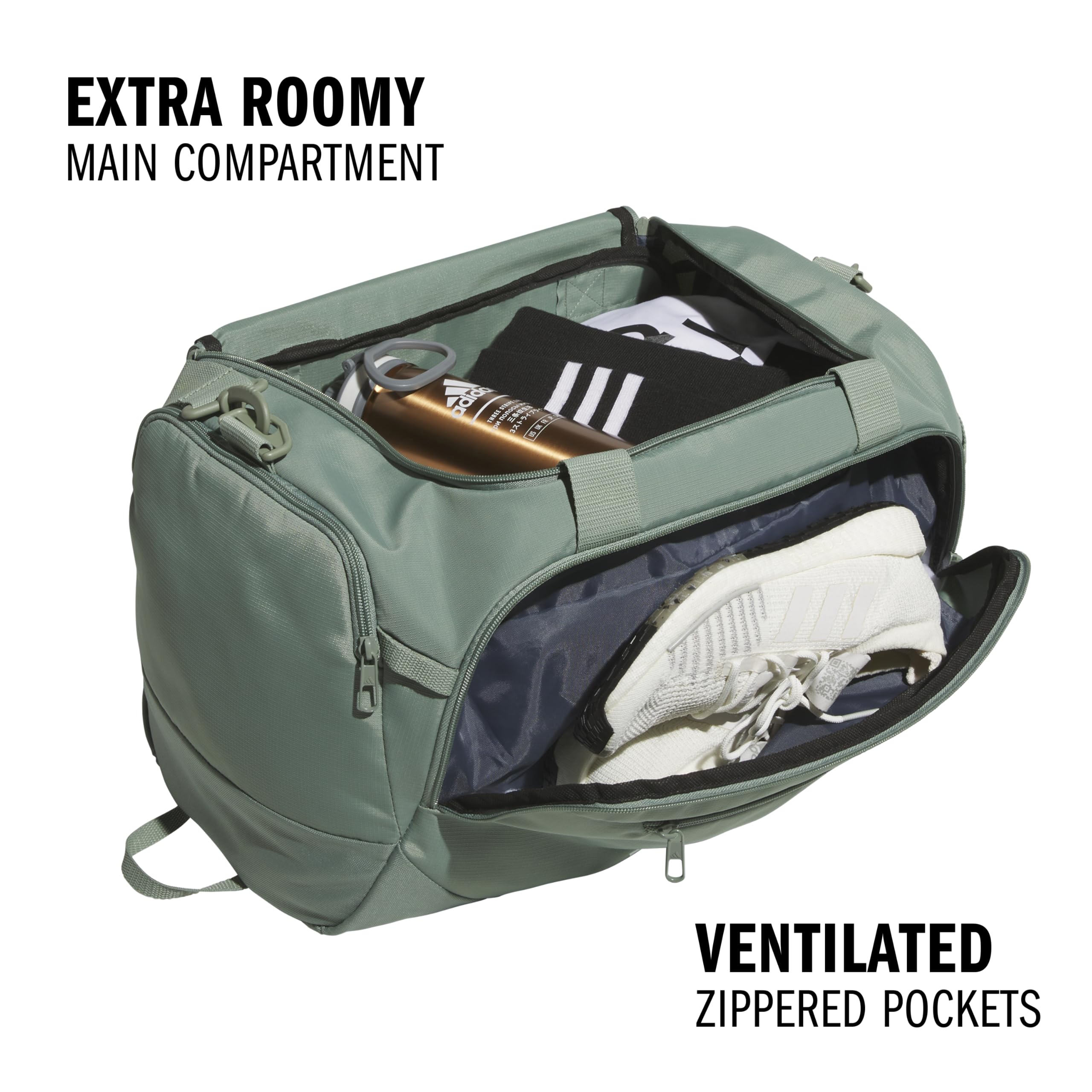 Foto 2 | Bolsa De Viaje Adidas Defender 5 Plateado/verde/blanco 42l - Venta Internacional.