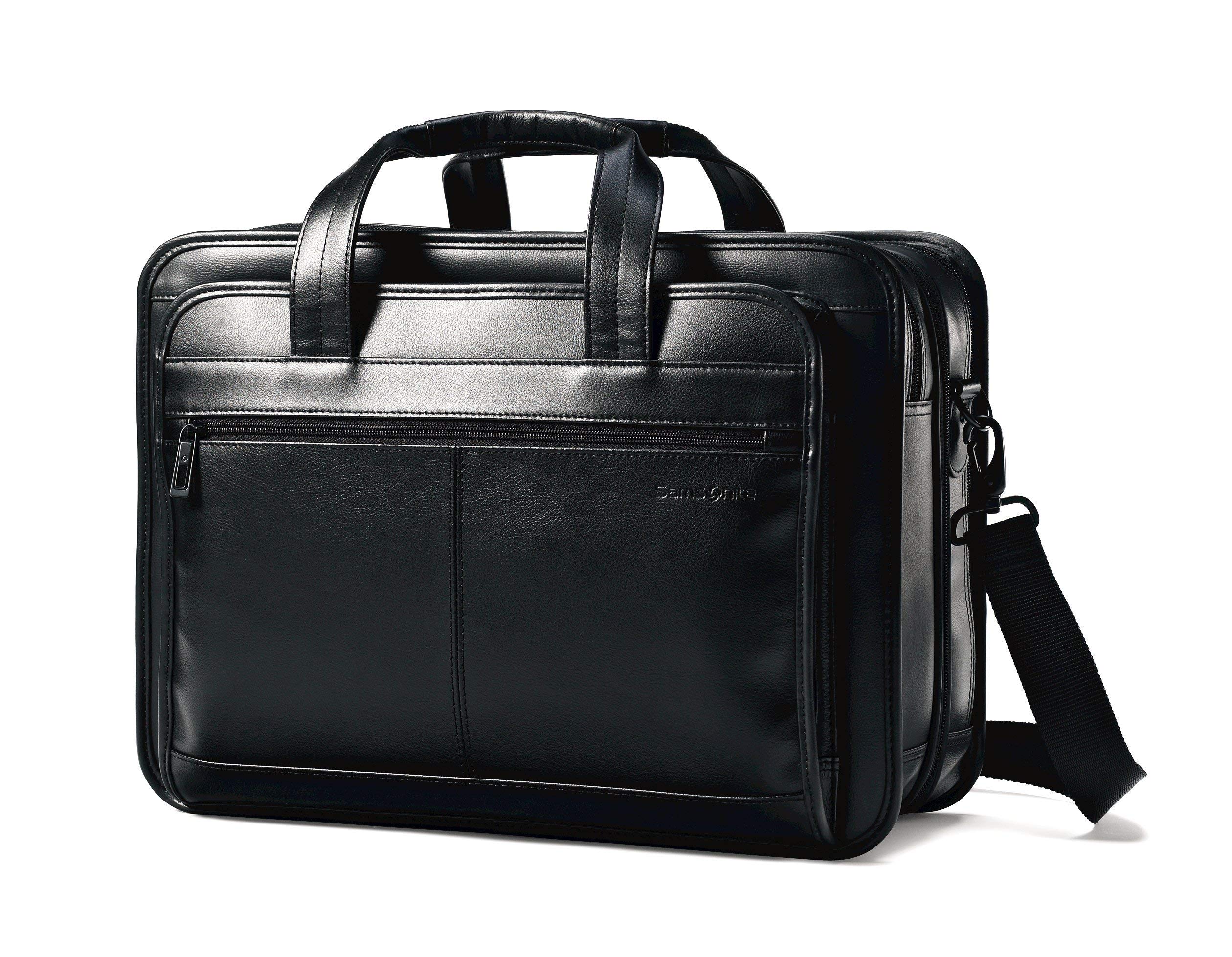 Foto 2 pulgar | Maletín Samsonite Leather Expandible Negro De 17 Pulgadas - Venta Internacional.