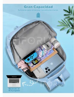 Foto 4 | Mochila Escolar Viaje Bolsa Para Laptop 15.6'' 30l