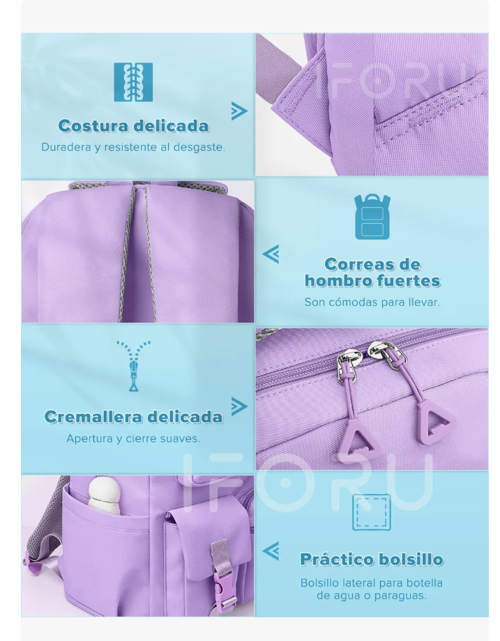 Foto 5 pulgar | Mochila Escolar Viaje Bolsa Para Laptop 15.6''  30l