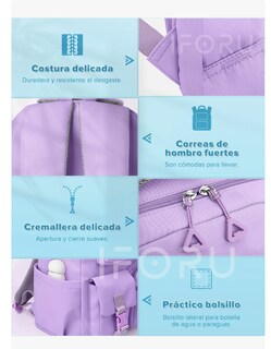 Foto 4 | Mochila Escolar Viaje Bolsa Para Laptop 15.6'' 30l