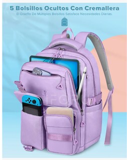 Foto 5 | Mochila Escolar Viaje Bolsa Para Laptop 15.6'' 30l