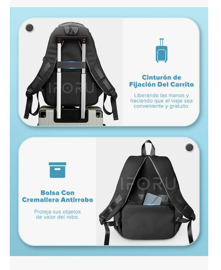 Foto 4 pulgar | Mochila Escolar Viaje Bolsa Para Laptop 15.6''  30l