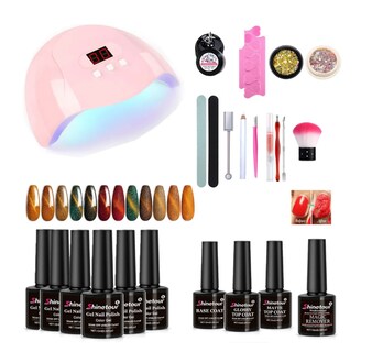 Foto 1 | 20 Kit Esmaltes Xtellar Uñas+ Lámpara Uñas Sun Led/uv+base+top+tools