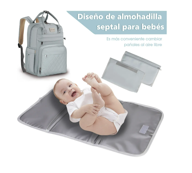 Foto 4 pulgar | Pañalera Mochila Para Bebe Mama Moderna Impermeable De Viaje