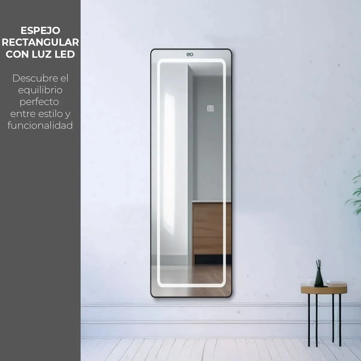 Foto 4 pulgar | Espejo Rectangular De Pared Eo Safe Imports Esi-20528 Negro