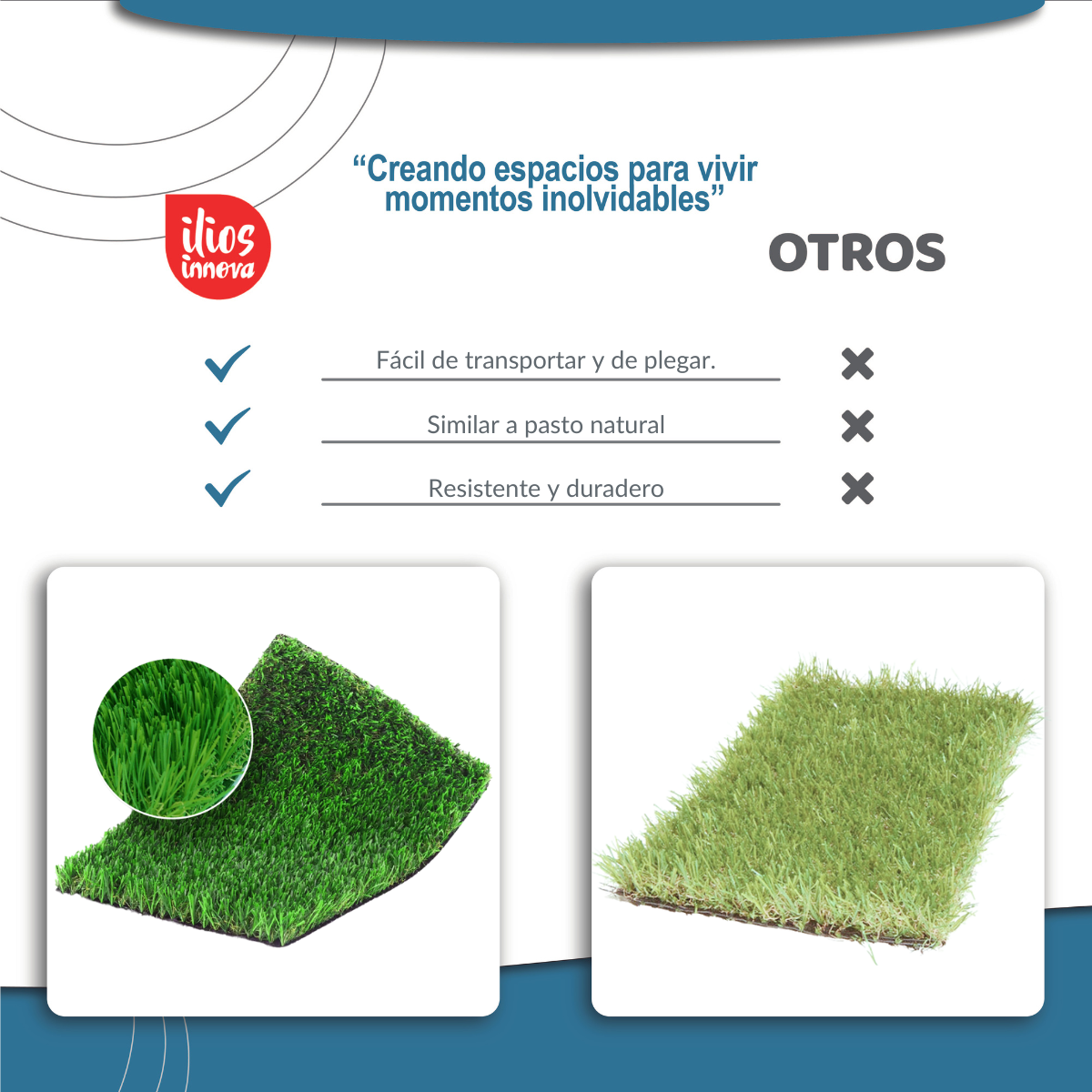 Foto 8 | 2 Mts Pasto Sintetico Ilios Innova 30mm