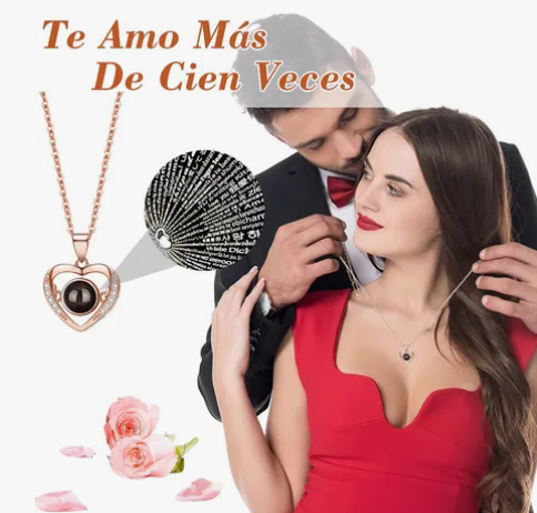 Foto 4 pulgar | Collar Xtellar De Corazón De San Valentín Caja Flor Eterna Regalo