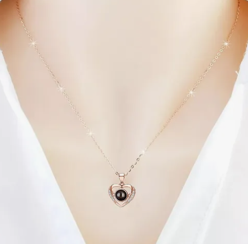 Foto 5 pulgar | Collar Xtellar De Corazón De San Valentín Caja Flor Eterna Regalo