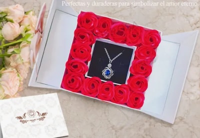 Foto 3 | 16 Xtellar Rosas Artificiales Flore Eternas Collar Regalo Para Mujer