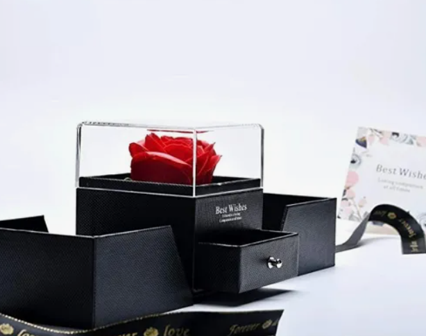 Foto 4 pulgar | Collar Xtellar De Corazón De San Valentín Y Regalo De Flor Eterna
