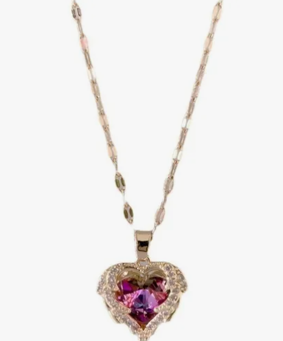Foto 5 pulgar | Collar Xtellar De Corazón De San Valentín Y Regalo De Flor Eterna