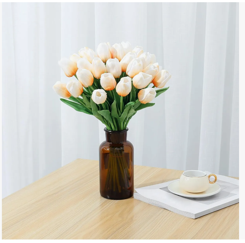Foto 4 pulgar | 20 Piezas De Flores Xtellar De Seda De Tulipán Artificiales A Granel