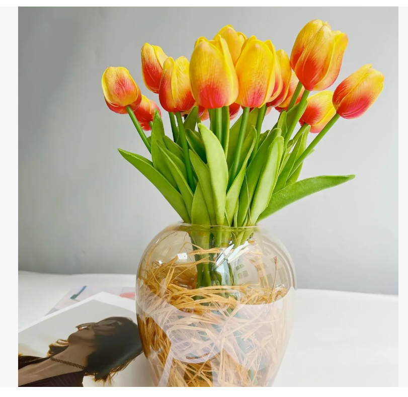 Foto 3 pulgar | 20 Piezas De Flores De Seda De Tulipán Artificiales A Granel