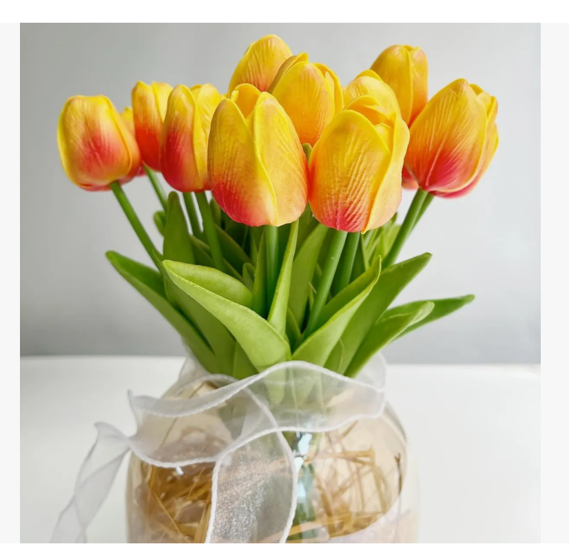 Foto 4 pulgar | 20 Piezas De Flores De Seda De Tulipán Artificiales A Granel