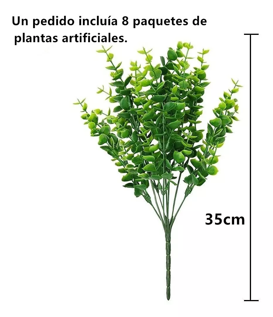 Foto 4 pulgar | Plantas Artificiales Flores Funbu Arbustos Paquete De 8