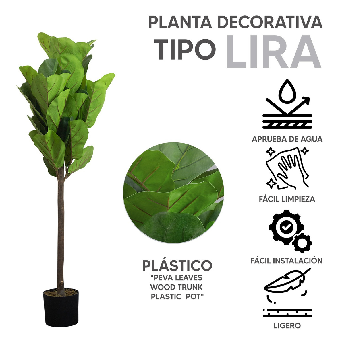 Foto 3 pulgar | Planta Artificial Jauz Tipo Monstera 4 Piezas