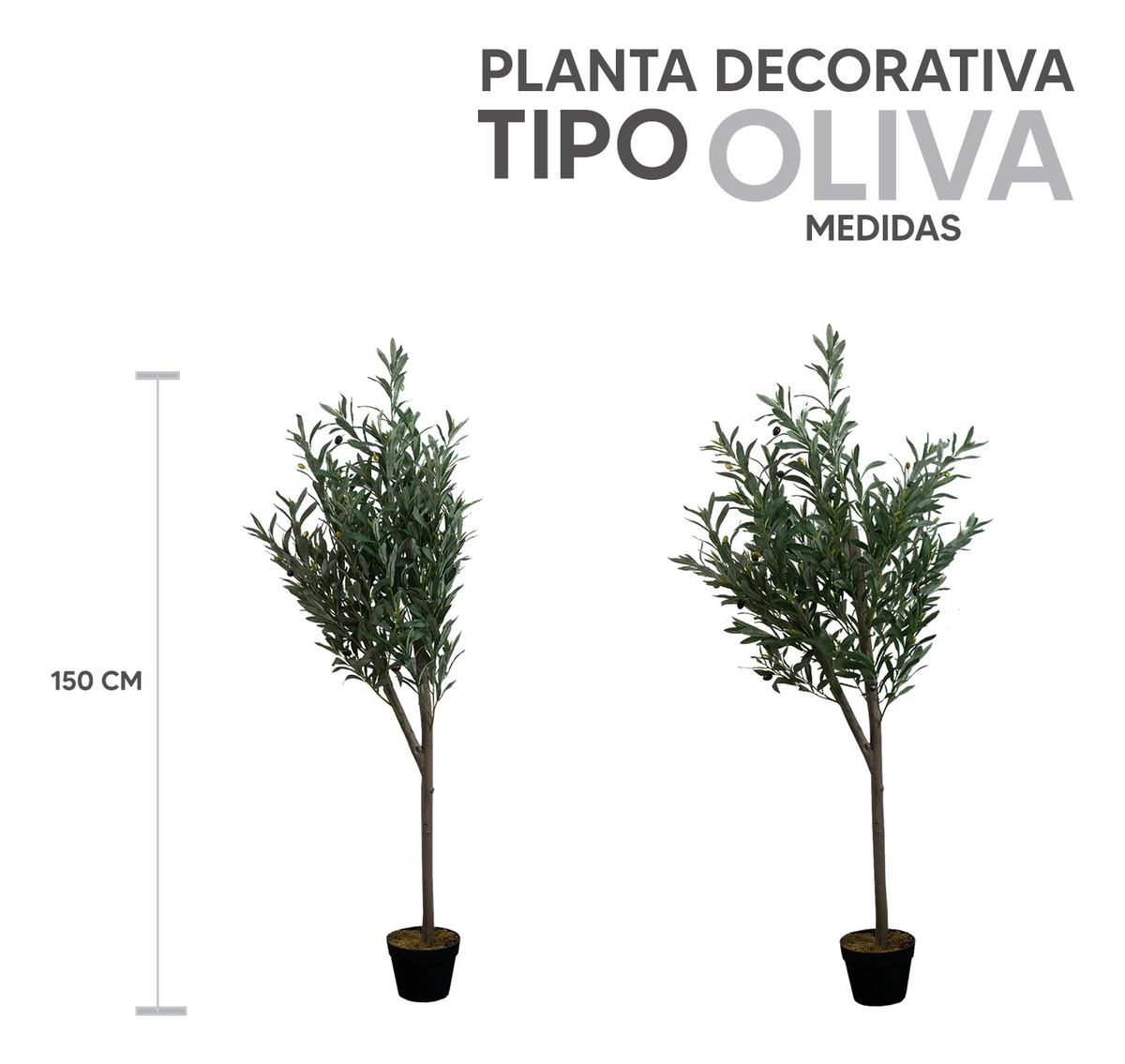 Foto 3 | Planta Artificial de Plástico Jauz Tipo Oliva 150 cm