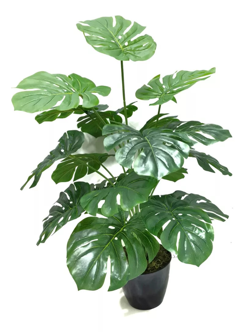 Foto 5 pulgar | Planta Artificial de Plástico Jauz Improvement 4_JOSI0233 Tipo Mini Monstera 35 cm 4 Piezas