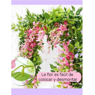Foto 3 | Guirnalda De Bugambilia Con Hojas, Flores,decoracion Eo Safe Imports Esi-14886 Multicolor