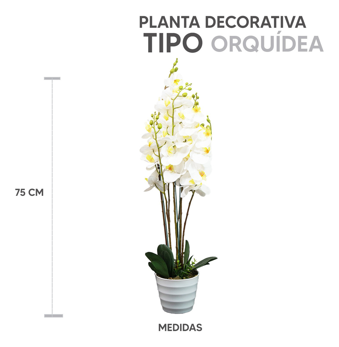 Foto 4 pulgar | Jauz Improvement Planta Artificial Tipo Orquídea Para Decoracion (Mod.J0257 )