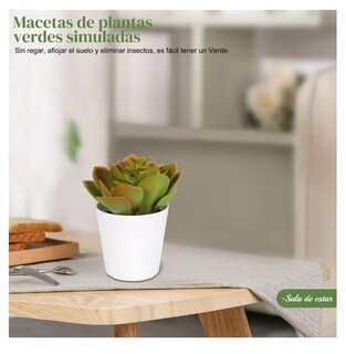 Foto 5 | Plantas Suculentas Artificiales Macetas Decorativas Bonsai