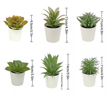 Foto 4 | Plantas Suculentas Artificiales Macetas Decorativas Bonsai