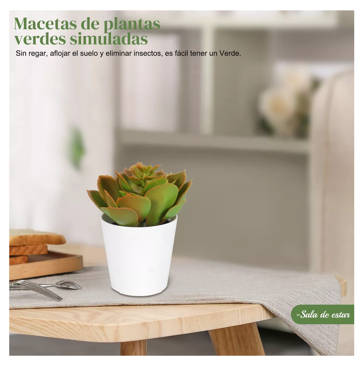 Foto 6 pulgar | Plantas Suculentas Artificiales Macetas Decorativas Bonsai