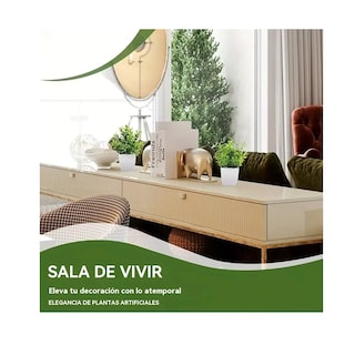 Foto 2 | Planta Artificial Con Macetas Decorativas Bonsai 6 Piezas Verde