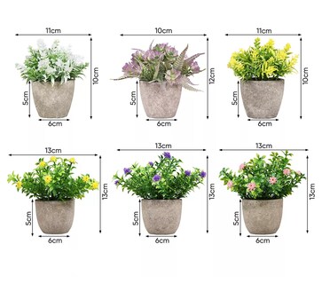 Foto 2 | Plantas Artificiales Decorativas Simuladas Hogar 6 Piezas