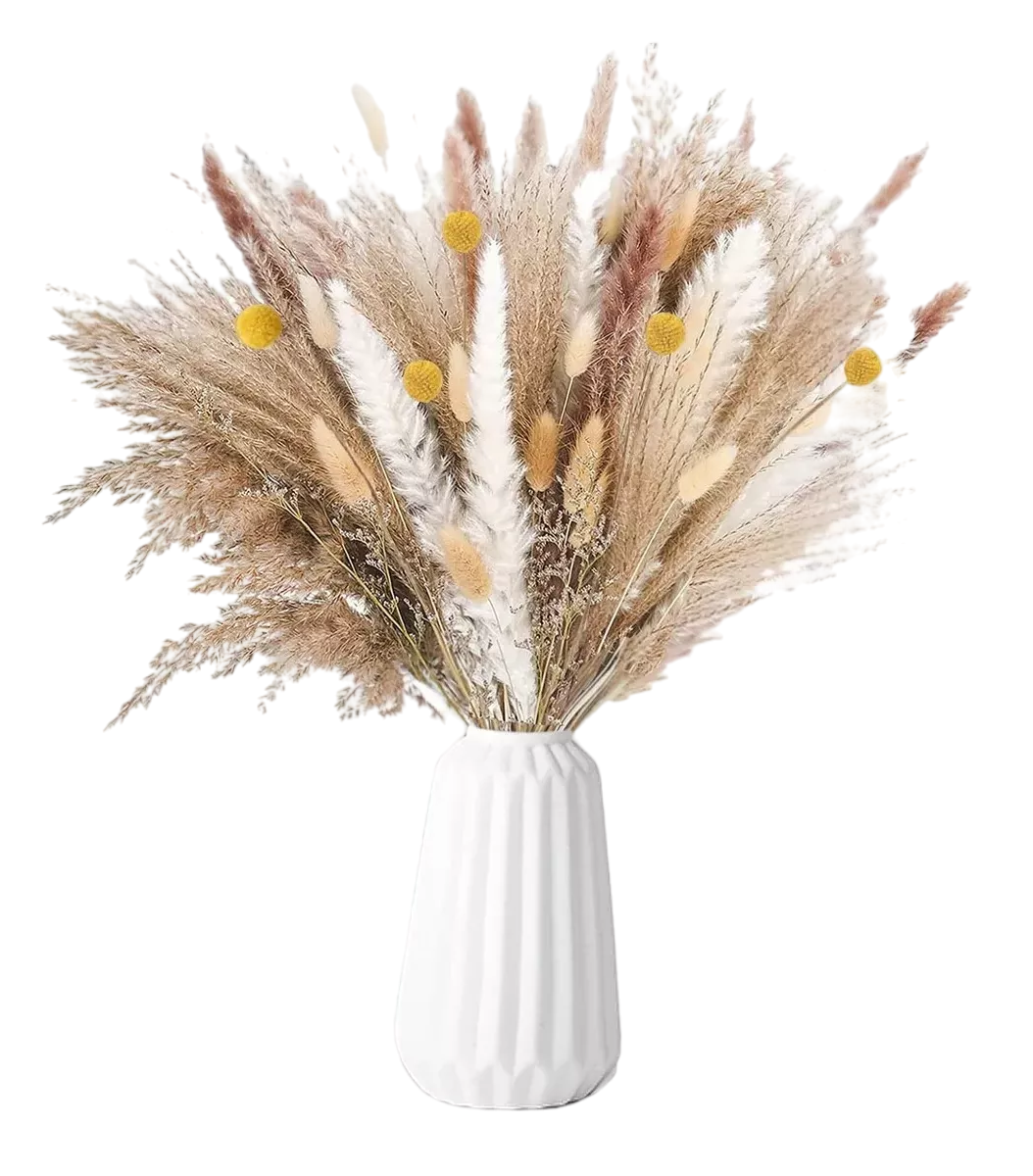 Foto 2 pulgar | Pampas Secas Flores Artificiales 63 Pcs Beige/cafe/blanco