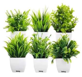 Foto 1 | Plantas Artificiales Macetas Decorativas Bonsai Hogar 6 piezas Belug