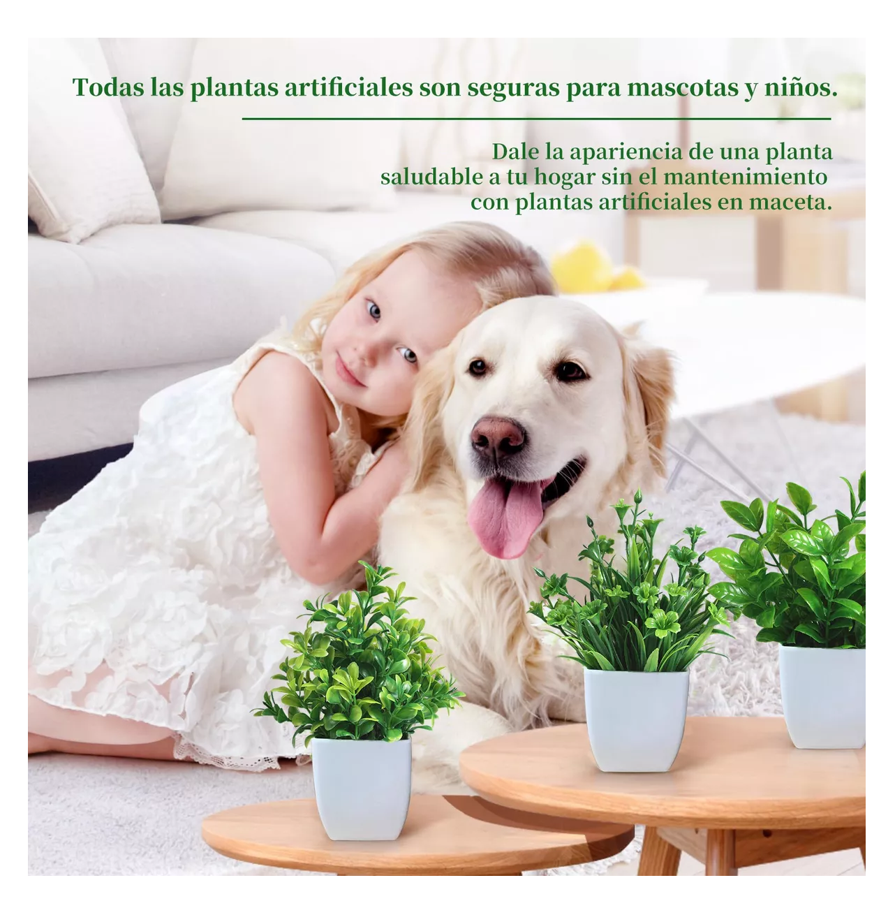 Foto 2 | Macetas Decorativas Belug con Plantas Artificiales 6 Piezas