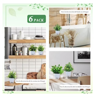 Foto 4 | Plantas Artificiales Macetas Decorativas Bonsai Hogar 6 piezas Belug
