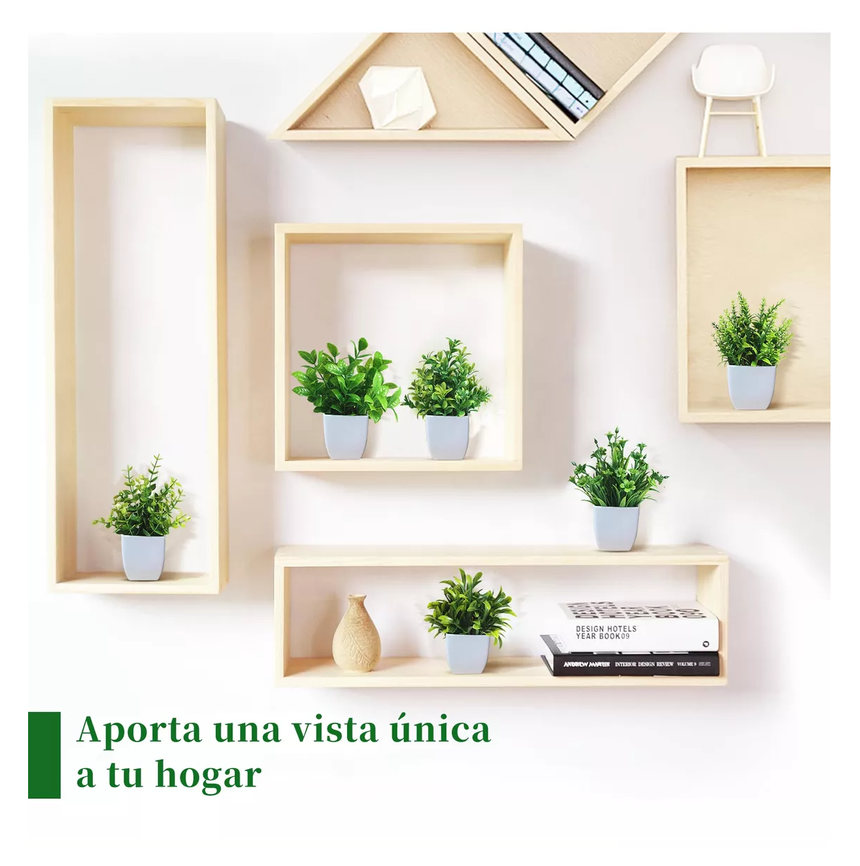 Foto 6 pulgar | Macetas Decorativas Belug con Plantas Artificiales 6 Piezas