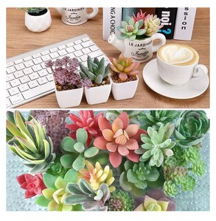 Foto 5 | Plantas Artificiales Flores Suculentas 21 Pcs Decoración